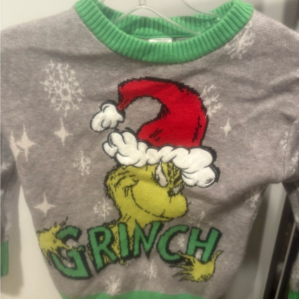 Grinch Kids Character Pullover Holiday Ugly Christmas Sweater Size XS 4/5